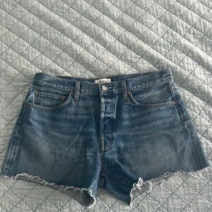 AGOLDE Parker Long Jean shorts size 31 10/12 frayed cuff